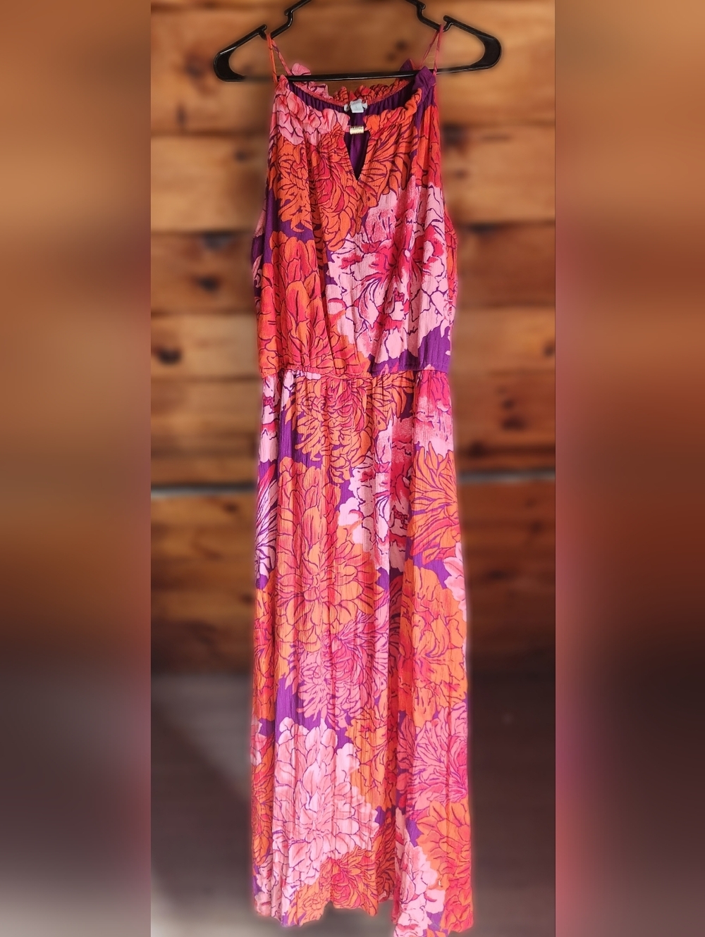Floral Halter Maxi Dress